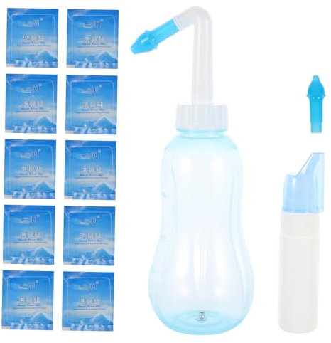 Ipetboom 1 Set Di Irrigatori Nasali in Plastica Per La Pulizia Delle Cavità Nasali Irrigatore Nasale Con Sale Per Lirrigazione Dei Seni Paranasali E Il Risciacquo Nasale