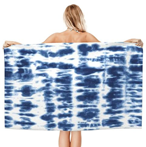 Saunatuch Technik Tie Dye Fitnesshandtuch Mikrofaser Badehandtuch Schnelltrocknend Schwimmhandtücher Für Sport, Picknick, Sauna, 80X130Cm
