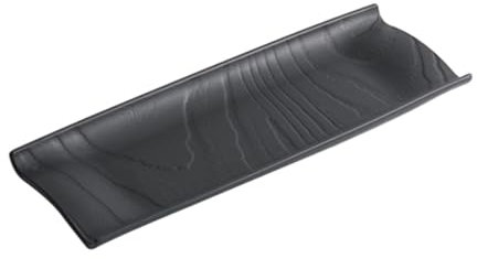Assiette Rectangulaire En Céramique, Assiette En Céramique Grain De Bois Noir, Plateau à Dessert Sushi, Plateau Kebab, Vaisselle De Service Moderne, Petit Plat, Anniversaire Restaura(Size:33*12*2.3CM)