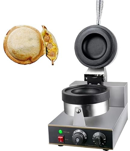 Pressa per Hamburger Commerciale, Macchina per Involtini Primavera 1300 W, Macchina per Waffle Elettrica per Hamburger, Pressa per Panini Commerciale, Temperatura Regolabile da 50 a 300 ℃(Single head)