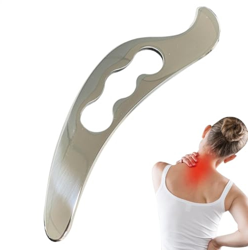 304 Stainless Steel Scraping Massage Tool, Multi-Functional Body Massager Plate, Back Shaving Board for Face and Neck, Muscle Scraper for Arms, Shoulders, and Full Body Relaxation
