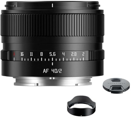 TTArtisan AF 40 mm F2 - Lente de formato completo para montaje en L, enfoque automático ligero con gran apertura F2.0, motor STM, compacto y rápido para fotografía de carretera y viajes