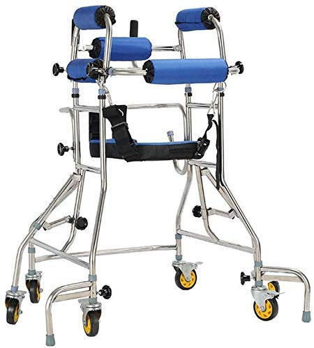 VGVSBG Andador Plegable con Ruedas, Silla de Ruedas, Andador para Adultos, Andador para Ancianos, Soporte Multifuncional para Entrenamiento de extremidades Inferiores