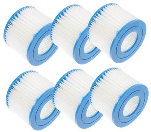 GALPADA Poolfilter Kartuschen Vi Typ Ersatz für Filterpumpe 6 Stück Langlebig und Wiederverwendbar für Sommerpool und Spa Einfacher Filterwechsel zur Poolwasserreinigung