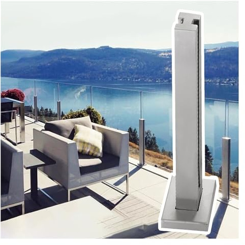Barandilla de cristal moderna para escaleras, resistente, de acero inoxidable, para interiores y exteriores, villa, balcón, elegante sistema de seguridad para terrazas y patios