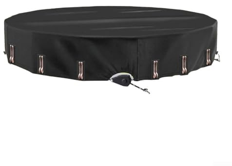 Solar For Pool Cover Round for Above Ground For Pools with Fast Tightening Patented Ratchet System Tear Resistant Grade Oxford Cloth Construction (10 feet)