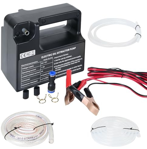 Oil Transfer Pump 12V Oil Extractor Pump for Engine Oil Change, Self-Priming Fluid Transfer Pump for Motor Oil, Gear Oil, Electric Fuel Transfer Pump for Boat, Automobile, Motorcycle, ATVs, RVs, Truck