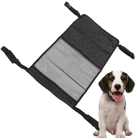 Barrera para asiento trasero de coche para perro, valla de seguridad de 70 x 38 cm, red de malla de poliéster, divisor de mascotas para SUV, RV, camión, interior de automóvil, diseño de fácil