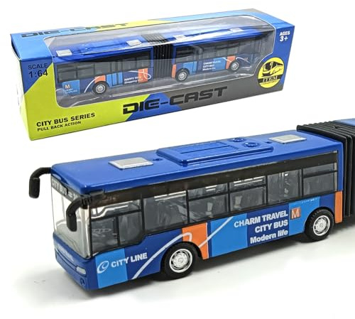 YUPDFGB Autobus Giocattolo, Auto Giocattolo Bambino Mini Bus Modello, Macchinine Giocattoloper Bambini, Movimento ad Attrito, GiocattolosEducativo per Bambini Regalo di Compleanno(Blu)