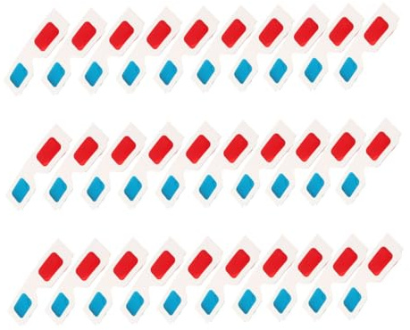 VILLCASE 30 Pezzi Occhiali 3d Anaglifici di Carta Rossi e Blu Usa e Getta Taglia Media per Adulti Leggeri e Portatili per Film 3d Giochi Esperienza Visiva Confortevole