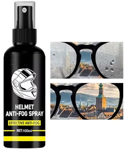 Imskyddande spray – 100 ml varaktigt antidimmedel, vattentät hjälmvisirbehandling, professionell genomskinlig linsrengöring | För spegel cykel camping äventyr resor berg roa