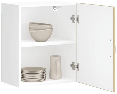 Ezbryzmatic Lucca Sonoma Kitchen Wall Cabinets, Oak Chipboard, Set of 2, 50 x 31 x 60 cm Storage Space for Tableware, Door with Door, for Kitchen, Dining Room, Storage Area, in Chipboard Construction