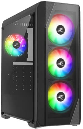 ZALMAN N5 TF ATX Mid Tower 4 RGB Boîtier de ventilateur 1 x casque, 1 x microphone, 2 x USB 2.0, 1 x USB 3.0, contrôle du ventilateur, panneau acrylique coloré, PCI/AGP365 mm