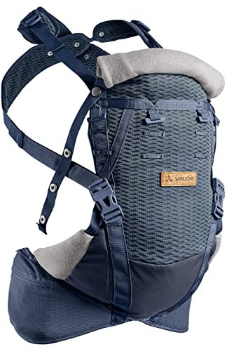 VAUDE Amare Baby Carrier Babytrage Neugeborene ab Geburt bis 3 Jahre, Kraxe Kindertrage, Rücken- und Bauchtrage Baby, Bewegungsfreiheit & komfortables Material