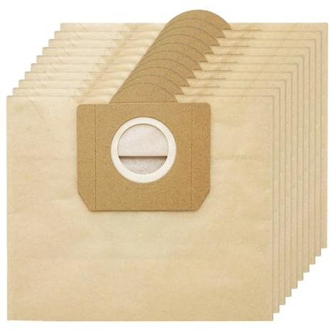 Fousenuk 10 Pezzi sacchetti aspirapolvere 6.959-130.0, alternative per i sacchetti filtro, sacchetto filtro di carta compatibili Aspiratori wd3 A2204/A2656/WD3200/SE4001/MV1/WD3300