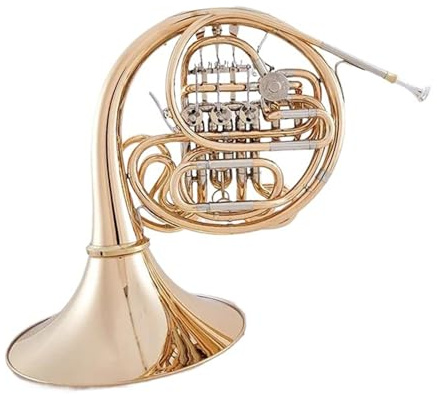Bb Waldhorn 4 Tonarten Bb F Stimmung Doppeltes Waldhorn Messing Goldfarbe Professionelles Musikinstrument