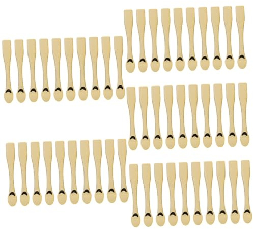 PACKOVE 50 Pièces Cuillères Cosmétiques Visage Spatules Légères pour Crème Masque et Soin Peau Outil Pratique pour Application et Mélange