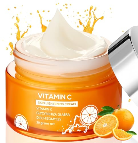 Vitamin C Face Cream – Brightening & Anti-Aging Moisturizer for Women. Hydrates, Plumps & Tightens Skin, Erase Dark Spots & Fine Lines, Perfect for Daily Hydration & Radiance