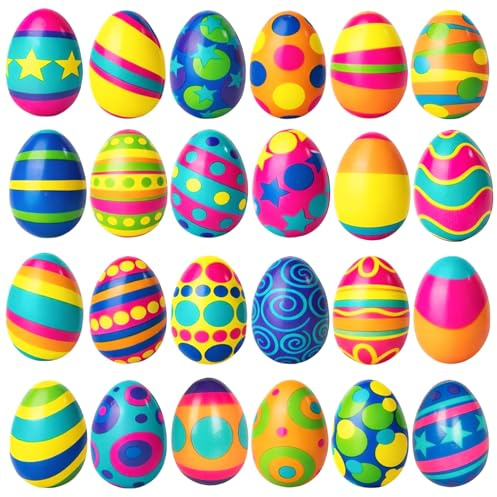 12 Stück Bunte und matschige Spielzeugeier, Stressball Eier Oster Mitgebsel Kinder, Langsam steigender Stressball, Osterkörbchenfüller, langsam ansteigender Stressabbau, superweiche