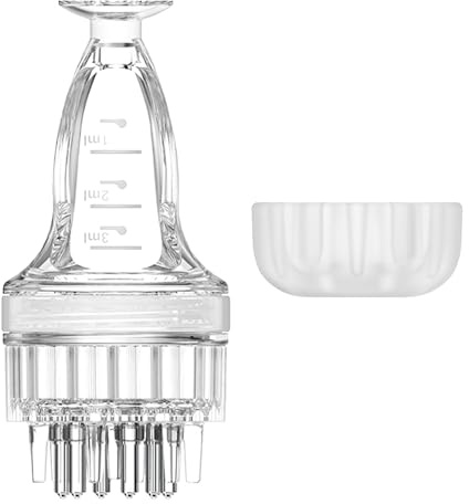 Applicateur Huile Cheveux avec Brosse de Massage du Cuir Chevelu Flacon | Outil de Précision pour Sérum et Huiles Essentielles, Soin Capillaire, Inclus Pipette et, pour Soin, Capillaire, Outil