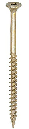 TIMCO C2 Clamp-Fix Multi-Purpose Premium Screws - TX - Double Countersunk - Yellow - 5.0 x 80 - Box of 200