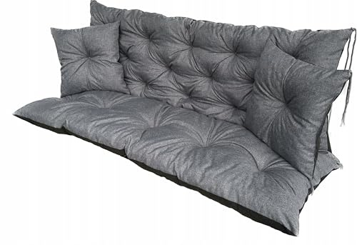 Cojín impermeable para palés para exteriores, cojín para columpio de Hollywood, cojín para banco, cojín de asiento y respaldo, cojín de paletas, cojín para salón exterior, 120 x 110 cm (120 x 50 x 60