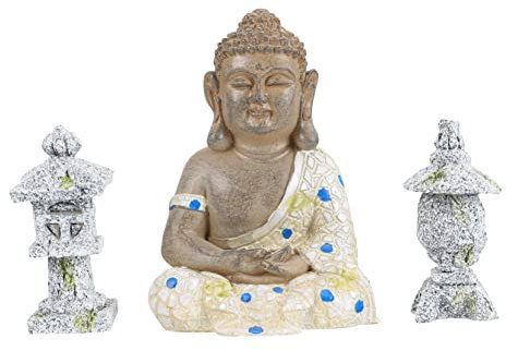 Cabilock Schlafender Buddha-Garten-Ornament Feng-Shui-Figur Buddha-Figur Wohnkultur Buddha-Statue Buddha-Verzierung Haushalt Kunsthandwerk Anzeige schmücken Ornamente