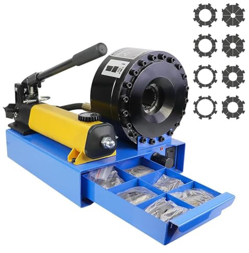 Crimpatrice per tubi idraulici, utensile per crimpatura per tubi idraulici portatile con 7 set di matrici, gamma di crimpatura 6-25 mm, macchina per restringimento manuale per escavatori, automobili
