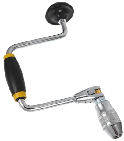 Taladro Manual de Manivela con Mango, Acero, 4 Mordazas para Joyería | Multifuncional, para Madera y Paredes, Operación Sencilla, Diseño Portátil