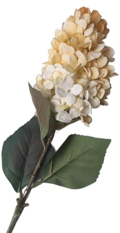 Taozhiyuan Welcome Logo Flowers 5 PCS Yellow Panicle Hydrangea, Autumn Hydrangea Bouquet for Home Garden Kitchen Table Flower Arrangement Decor for Party and Wedding Decoration