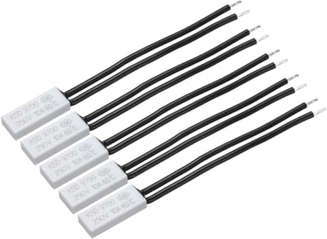 QUARKZMAN 5 st KSD9700 termostat, ingen temperaturkontrollbrytare 60C N.C 10A bimetall plast normalt stängd termiskt skydd termisk strömbrytare