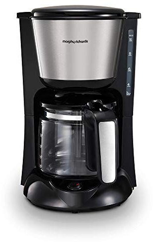 Morphy Richards 162772EE Machine à café à filtre avec minuteur et verseuse isotherme Gebürstet - Glaskanne