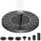 Solar Springbrunnen Solar Teichpumpe mit 1W Solar Panel Solarbrunnen Solar Schwimmender Fontäne Pumpe mit 6 Fontänenstile für Garten Vogel-Bad Teich Fisch-Behälter (1W)