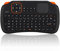 Wireless Keypad, 2.4G Pocket Keyboard HTPC Control 83 Tasten USB Wiederaufladbare Tastatur mit Touchpad für Android Remote Control