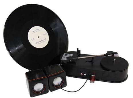 Reproductor de Discos de Tocadiscos de Vinilo, Compatible con La Conversión de Discos de Vinilo a MP3, Plug and Play, Reproductor de Vinilo Portátil Profesional USB 2.0 para Amantes de La Música