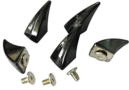5 Stück Horn-Form Schraube zurück Nieten Nieten Nieten Spikes für Lederhandwerk Schwarz