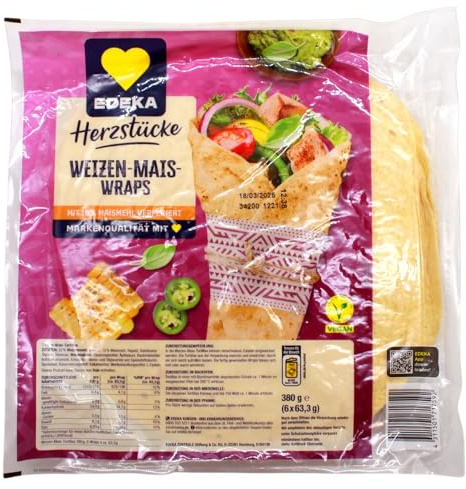 Herzstücke Weizen-Mais-Wraps, 14er Pack (14 x 380g)