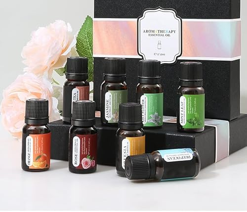 Essential Oils Set, 100% Pure Fragrance Oil AromatherapyGift, Premium Scented Oils for Diffusers 8 x 10ml| Essential Oils for Diffusers for Home, Aromatherapy, Humidifiers