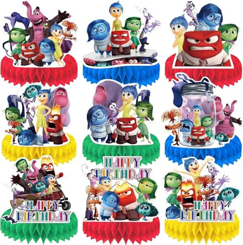 Doyomtoy 9 Mindbenders Party Nido d'ape Decorazione Palla, Accessori per feste, Cartoon Bambini Party Center Decorazione Ornamento, Mindbenders Decorazione da Tavolo, Decorazione per Festa di