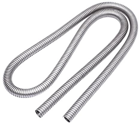NOLITOY 3m Stainless Steel Cable Sleeve Protector Flexible Wire Hose Organizer for Heavy Machinery Easy Installation for Petrochemical Railway Shipbuilding Industries