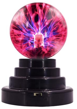 Rigrer Plasma Ball Lampe, Magic 8 Ball, Berührungsempfindliche Blitzkugel, Physik Blitzlicht Plasmalampe, Zauberkugel Wahrsager Kugel, Blinkende Pädagogisches Spielzeug Plasmalampe