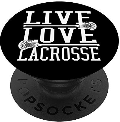 Live Love Lacrosse Field Hockey Sports Athlete - PopSockets Ausziehbarer Sockel und Griff für Smartphones und Tablets