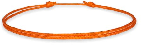 Thin Orange Cord Bracelet for Men Women Teen Unisex Adult,Waterproof Nylon Surfer String Friendship Bracelets Summer Beach Accessories, one size,adjustable from 5 to 10 inches, Nylon, no gemstone