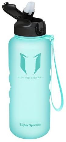 Super Sparrow Borraccia Sportiva & Bottiglia Bambini Senza Perdite - Borraccia Sportiva con Cannuccia - 1.5L Bottiglia Acqua Riutilizzabile di Grande Capacità - Senza BPA
