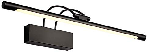 LED Spiegelleuchte Bad Lampe Modern Spiegel Beleuchtung Lampe Badlampe Metall Spiegellampe Mit Schalter Wandlampe Neutralweiß Licht 4000K IP44 Wasserdicht LED Make-Up Light,Schwarz 12W