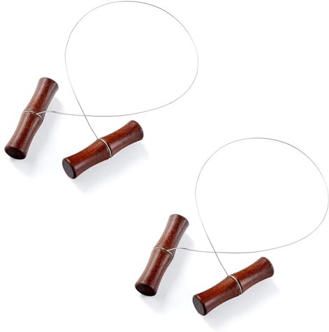 2 Pcs Cutting Wire for Clay – Premium Pottery tools with Comfortable Grip | Stainless Steel, Rust-Resistant, Flexible & Durable | Ideal for Clay Sculpting, Cheese Slicing & DIY Crafting