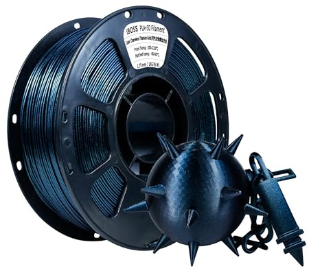 iBOSS PLA+ 3D-skrivarfilament med färgbyte, 1,75 mm, kameleon PLA PLUS filament med glitterpulver, spole på 1 kg (2,2 kg) för FDM 3D-skrivare (Kameleon Galaxy Titan)