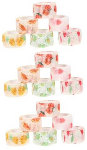 ROMISBABA Pet Adhesive Dog Wrap 18pcs Cartoon Fruit Design Self-Adhesive Body Wrap for Pet Injury Care, Suitable for Cats and Dogs, Supplies