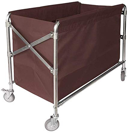 Robuster faltbarer Sackkarre und Wäschesortierwagen mit rollenden Rädern, beweglichen Taschen, 300 kg Tragkraft, Mehrzweck-Servier- und Aufbewahrungswagen, 87 x 52 x 78 cm