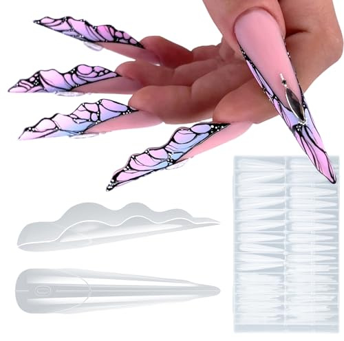 150 Stück/Set Schmetterlings Nagelformen, Nagelschablonen, kompakte Verpackung für Lagerung und effiziente Verteilung, Festival Thema, Nagelkunst